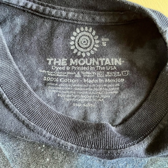 The Mountain Blue Tie Dye Night Wolf T-shirt - Picture 2 of 4